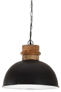 Lampă suspendată industrială, 25 W, negru, 42 cm, mango, E27