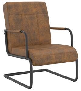 Scaun tip consolă, maro, material textil