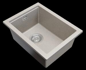 Gamma Decor 3850, chiuvetă granit cu 1 compartiment 380x500x207 mm, bej, GMA-ZLE000157