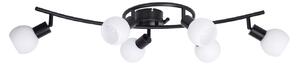 Nowa Proiector LED de tavan Loxy, negru, 6 becuri, Negru, Camera de zi / sufragerie, Metal, Modern