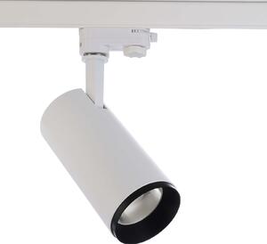 Deko-Light Spot LED pe șină Lucea trifazic 20 W alb, reglabil, Alb, Hol, Aluminiu, Modern