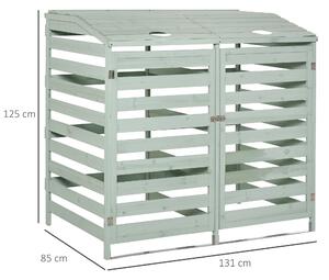 Outsunny, cutie pentru acoperit cosuri de gunoi, 131x85x125 cm | Aosom Ro