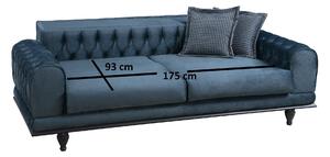 Canapea extensibila cu 3 Locuri Arredo, Albastru Marin