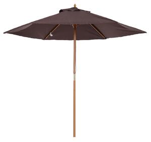 Outsunny Umbrelă de Soare pentru Grădină, Structură din Lemn, Φ250 cm, Ideală pentru Exterior | Aosom Romania