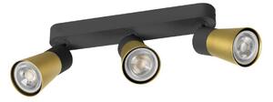 SLV Plafonieră Puri 2.0 Cone negru/auriu 26 cm 3 becuri, reglabil, Negru, Camera de zi / sufragerie, Aluminiu, Modern