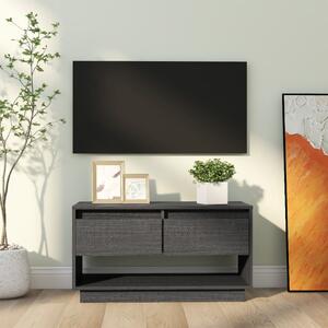 Comodă TV, gri, 74x34x40 cm, lemn masiv de pin