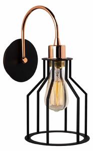 Aplica FELLINI MR 814, negru/auriu, metal, 17x20x36