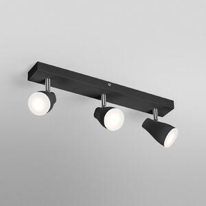 OSRAM Spot de tavan PEAR, negru, 3 becuri, GU10-LED 2.700 K, Negru, Plastic