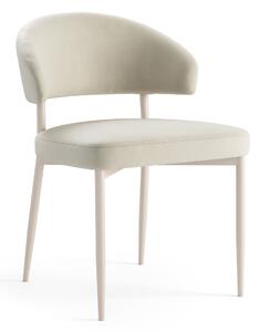 MAZZONI EXPORT IRIS Bej nisip (material Victoria A80)/cadru bej - SCAUN MODERN TAPIȚAT PENTRU SALON/SUFRAGERIE BOHO