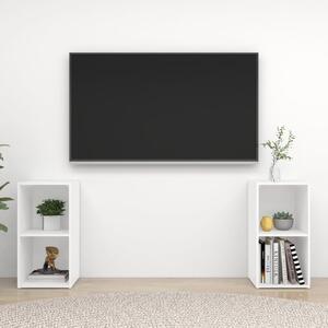 Dulapuri TV, 2 buc., alb, 72x35x36,5 cm, lemn prelucrat