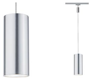 Paulmann URail Barrel pendul LED, crom mat, Gri, Camera de zi / sufragerie, Metal, Modern