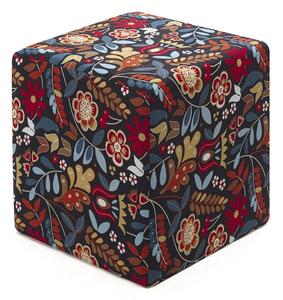 Taburet Sargent Flori, Multicolor, 40 x 40 cm