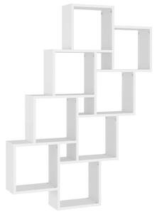 Raft de perete cub, alb, 90x15x119 cm, PAL