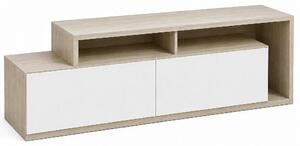 Comoda TV Nexera, stejar deschis/alb, PAL melaminat, 150x35x43 cm