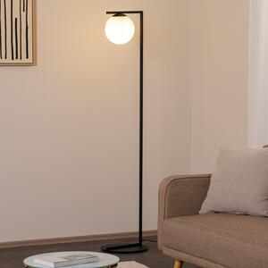 ALDEX Lampadar Zac cu abajur sferic, negru, Negru, Camera de zi / sufragerie, Metal, Modern