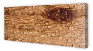 Tablouri canvas Picături de apă lemn