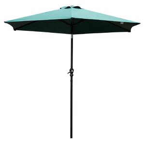 Outsunny Umbrela de Gradina Reclinabila Plaja Aluminiu si Poliester Φ2.7×2.35m Verde Inchis
