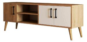 Comoda TV EXXEN-1584, stejar/alb, PAL melaminat, 150x34x52 cm