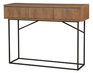 Consola MIA, nuc/negru, PAL melaminat/metal, 120x36x90 cm