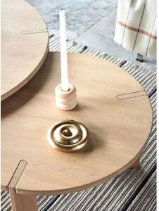 OYOY Living Design - Savi Solid Brushed Brass Candleholder Low
