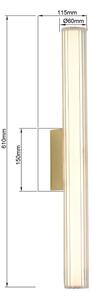 LINEA Lampă LED pentru oglindă de baie/12W/230V 3000/4000/6000K IP44 61 cm auriu