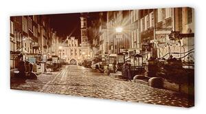 Tablouri canvas Gdańsk oraș vechi de noapte