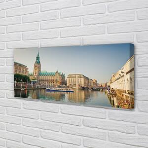 Tablouri canvas Germania Hamburg River Cathedral