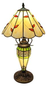 Brilagi - Lampă de masă Tiffany în vitraliu FOLIA 1xE27/60W/230V + 1xE14/40W