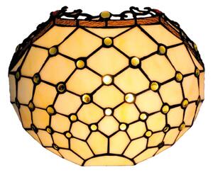Brilagi - Aplică de perete Tiffany din vitraliu IVORIU 1xE14/40W/230V
