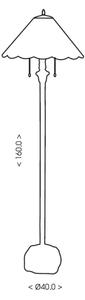 Brilagi - Lampă de podea Tiffany JUNGLE din vitralii 2xE27/60W/230V