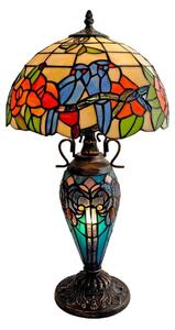 Brilagi - Lampă de masă Tiffany cu vitralii JUNGLE 1xE27/60W/230V + 1xE14/40W
