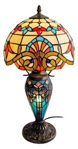 Brilagi - Lampă de masă Tiffany MIRABELLA, cu vitralii, 1xE27/60W/230V + 1xE14/40W