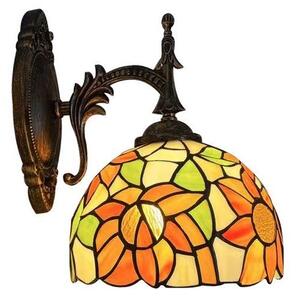 Brilagi - Aplică de perete Tiffany SUNFLOWER din vitralii 1xE14/40W/230V