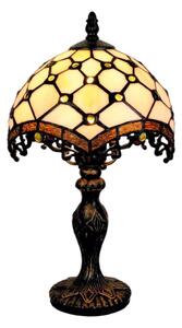 Brilagi - Lampă de masă Tiffany cu vitralii, ivoriu, 1xE27/60W/230V