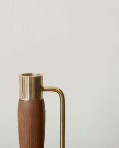 Audo Copenhagen - Umanoff Candle Holder Polished Brass/Walnut Audo Copenhagen