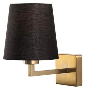 Lampa perete 4654, negru/auriu, metal/material textil, 18x24x30 cm