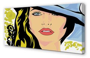 Tablouri canvas Femeie pălărie
