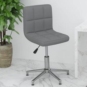 Scaun de birou rotativ, gri, piele ecologică