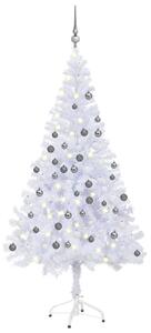 Brad de Crăciun artificial cu LED-uri&globuri 120 cm 230 ramuri