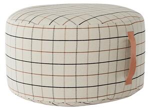 OYOY Living Design - Grid Pouf Large Offwhite