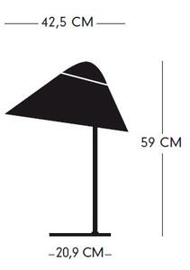 Pandul - Opala Midi Lampă de Masă fără Dimmer Black & Chrome