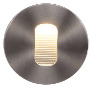 Lucande - Telke LED Round Aplice Perete Încastrată de Exterior Steel Lucande