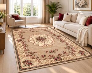 Covor Clasic, Lotos 507-100, Crem, Diverse Dimensiuni
