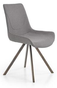 Scaun tapitat K290, gri/auriu antic, stofa clasica/metal, 56X59X86 CM