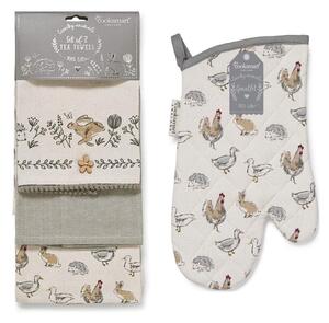 Set cu prosoape și mănușă de bucătărie 4 buc. Country Animals – Cooksmart ®