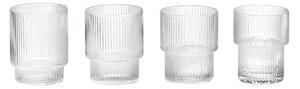 Ferm LIVING - Ripple Small Glasses Set of 4 Clear