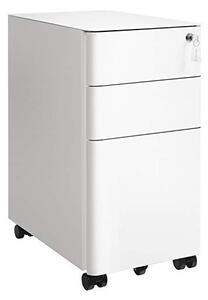 Dulap mobil cu incuietoare, Songmics, Alb, OFC030W01, 30 x 46 x 59 cm