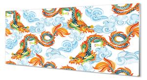 Tablouri acrilice dragoni colorate japoneze