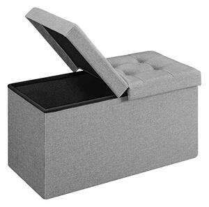 Bancuta hol cufar cu depozitare, Songmics, Gri, 76x38x38 cm