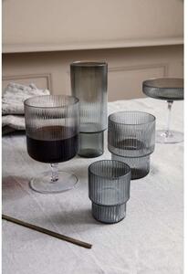 Ferm LIVING - Ripple Wine Glasses Set of 2 Smoked Grey